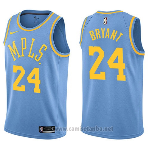Camiseta Los Angeles Lakers Kobe Bryant #24 Classic 17-18 Azul